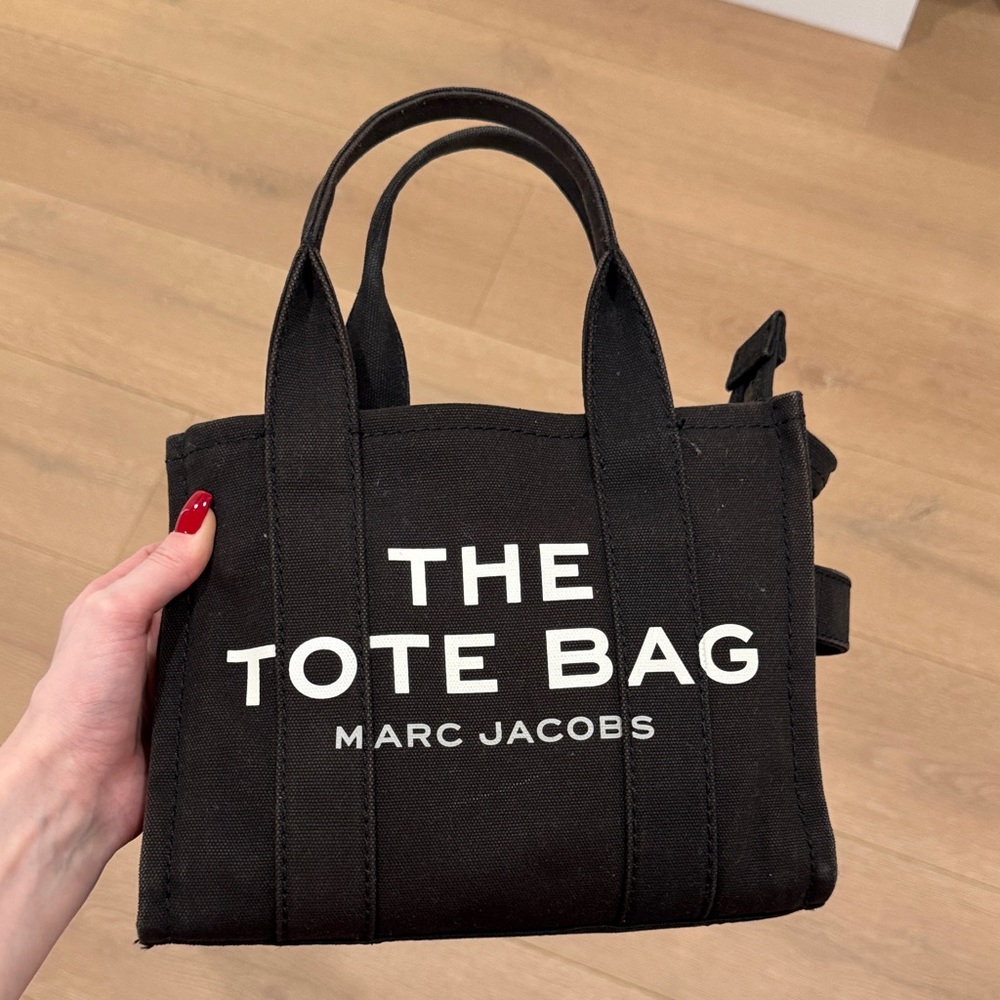 Marc Jacobs Black Canvas Tote Bag